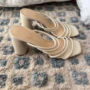 Nine West Cream Women's Heeled Sandals size 8